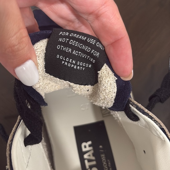 New Golden Goose Navy Mid Star Sneakers - Picture 16 of 16